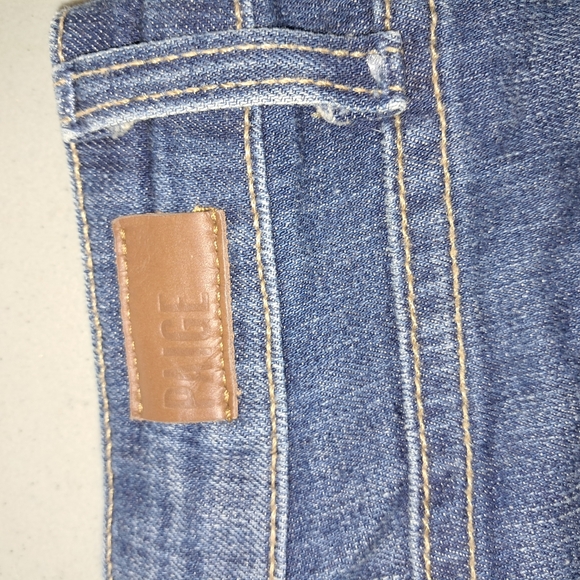 PAIGE Blue Jean Shorts with Distressed Hem - Picture 11 of 13